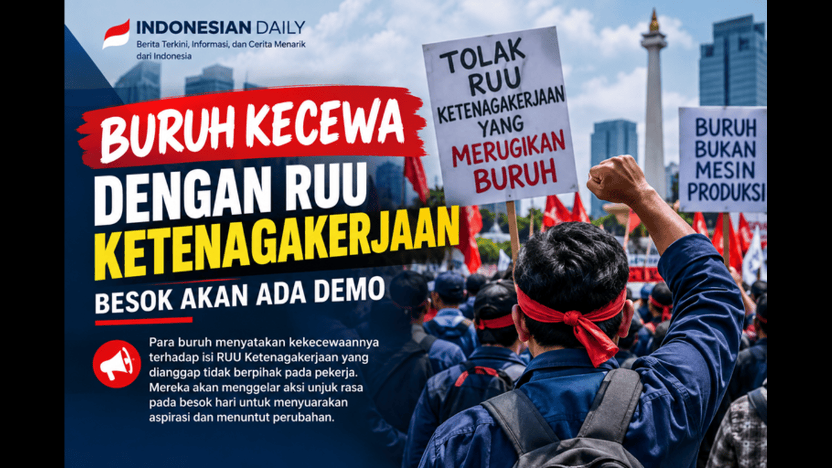 Demo Buruh Akibat RUU Ketenagakerjaan